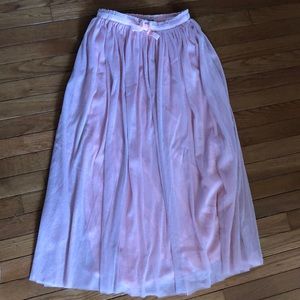 Size XL youth long pink tutu skirt
